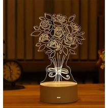 네온사인 조명 diy 키트 줄조명 감성 LED 야간 조명 네온 사인 테이블 램프 크리스마스 장식 홈 침실 생일 장식 결혼 선물, 18 - 장미 꽃