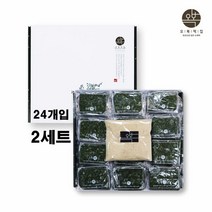 오복떡집 밥알 쑥인절미 찹쌀떡 해풍쑥떡 찹쌀쑥떡 콩고물 콩가루 한라산 아침식사대용 수제떡 건강간식 전통디저트 국내산찹쌀 떡집맛집 주문 개별포장 24개입, 2세트