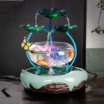 엔틱 가정용 실내 분수대 인공폭포 가습기 빈티지소품, AT