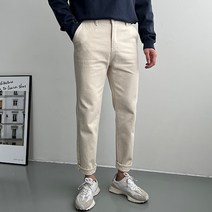남자 테이퍼드 탄탄 면팬츠 일자 바지 치노 팬츠 봄 여름 가을 겨울 옷 코디