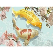 돈들어오는 우드 직소퍼즐 비단잉어 자손번창 재물증가 연꽃잉어도 가로형 풍수그림 집콕취미 개업선물 성인 스트레스 해소 동물 조각퍼즐 모음 15종, 비단잉어퍼즐선택10, 1000