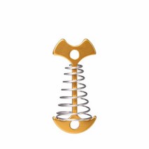 5 개/대 야외 조정 가능한 판자 바닥 봄 Fishbone 앵커 텐트 데크 못 로프 버클 천막 데크 고정 손톱 텐트 후크, 골드 세트 003