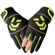 미끄럼방지 방수 봄 여름 가을 겨울 3컷 메쉬 선상 바다 민물 루어 낚시 전용 장갑, 레드