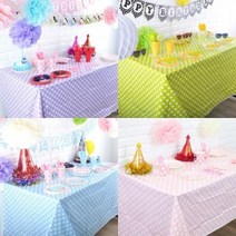 생일파티_홈파티_테이블커버_피크닉_(도트테이블보) 0CC1, 핑크
