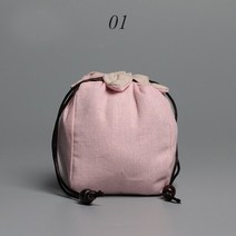 티코지 휴대용 코튼 빈 패브릭 가방 천 티포트 1 개 스트링 린넨 묶음 일일 사용 신제품 1PC, 1개