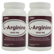 GNC L 엘 아르기닌 헬스부스터 1000mg 90정 2개, 1개, 90정 x 2개
