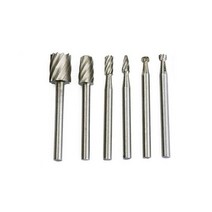 드러멜 드레멜 다용도조각기 티타늄 Dremel 라우팅 목재 로터리 밀링 파일 커터 목공 조각 칼 도구 우드 드릴, 6 Pcs Silver