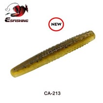 웜 기어 모터 ESFISHING 기교 10pcs 65mm 스틱 미끼 파이크베이스 실리콘 Pesca Isca 인공 낚시, CA213+65mm 10pcs