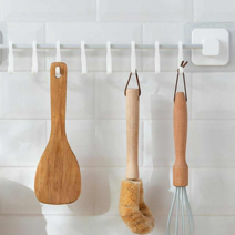 네이처스 파머 무타공 접착식 화이트 주방조리도구걸이 8P, 화이트8p, 1개