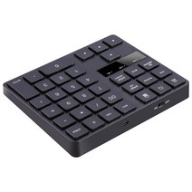 2.4G 무선 숫자 키패드 PC / 노트북 / 맥북 / iMac 용 35 키가있는 충전식 번호 패드 키보드, 하나, 검정