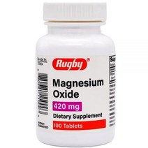 Rugby 산화마그네슘 420mg 식이 보충제 - 100정