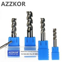 밀링 커터 합금 코팅 텅스텐 강철 도구 알루미늄 Cnc 기계 3 블레이드 엔드 밀 탑 목재, 10.0mmX75L