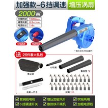 무선 충전 송풍기 220V 먼지흡입기 강력한 고출력 미니 가정용 산업용 저소음 낙엽 풍로, 2000W-6단 속도조절+26종세트 [CRT]