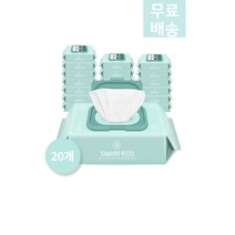 스마트에코 모데라토 물티슈 캡형 80매 20팩