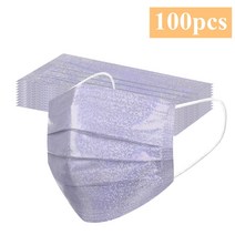 성인 반사 플래시 마스크 Bronzing 레이저 블링 Facemask 입 머플 3 레이어 일회용 마스카라 Masque 불어 패브릭, 18 100pcs purple, 한개옵션1