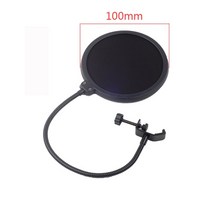 뜨거운 100mm 더블 레이어 스튜디오 마이크 유튜브 가라오케 팟 캐스트 녹음 액세서리에 대 한 유연한 바람, 01 Black