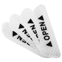 강력접착 4개/대 자동차 반사 스트립 경고 스티커 좌석 Leon Ibiza MK2 MK3 5F 6L 6J FR Ateca 도어, 04 Silver white