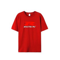 여름 티셔츠 스즈키 GSXR 600 인쇄 탑스 오토바이 코튼, 04 빨간