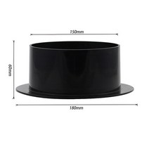 덕트 닥트 자재 1pcs 456 abs 스트레이트 파이프 플랜지 환기 배기 파이프, 6인치 150mm