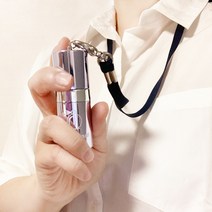 모블 호신용 스프레이 목걸이 여성 호신용품 분사형 후추 페퍼, 화이트실버