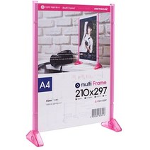 [ 멀티프레임 스탠드형 210x297 대형 2개 A4사이즈 ] 메뉴판 표지판 스탠드 전시판 POP 리플렛 꽂이판 안내대 명판 안내스탠드 _ 999763EA, 쿠팡 본상품선택