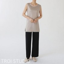 바보사랑 여자 여름 레이어드용 핏한 롱 라운드넥 민소매 나시.옷자락(무료배송)