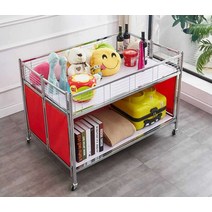 이동식 행사매대 마트 바퀴 이동식 가판대 진열대, 상세이페이지 참고, 레드 120x80x85cm