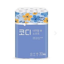YVU827104물에잘녹는휴지 재생내추럴 소프트 화장지 30롤 3겹 코디 코스트 홈쇼핑휴지, 1