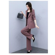KUANRAN봄가을 여성 정장세트 자켓+바지 루즈핏 빅사이즈8/26W