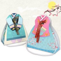 바보사랑 파스텔 큐티한복복주머니.미술샘, 상세설명 참조, 여자한복