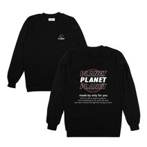 빈스패밀리 PLANET 맨투맨 프린트 티셔츠 커플 시밀러룩 남녀공용 국내산