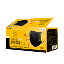 맑은나라 국산 좋은느낌 원데이마스크 30매 화이트/블랙, 블랙, 2통