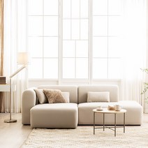 푹쉼 일라 아쿠아텍스 모듈형 3인 소파, 아이보리