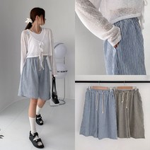 마린 줄지 밴딩 반바지