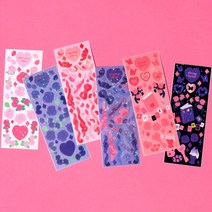 (모니상점) 하우스파티 씰스티커 홀로그램 다꾸스티커, 2. 핑크 페일로즈 살롱