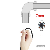 CCTV 미니 내시경 카메라방수 내시경 내시경 조정 가능한 소프트 와이어 6 led 7mm android type-c usb 검사 camea for car, 협력사, 3.5m, 7mm 및 부드러운 와이어