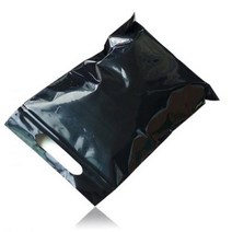 검정 PE 지퍼식 쇼핑 팬시봉투 40cmX44cm +6cm 200매, 1