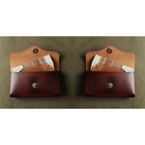 수제 천연 소 가죽 홀스냅 명함지갑 아도방 남성 남자 지갑