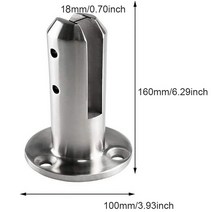 유리난간 강화유리난간 유리난간대 스텐 난간대 고정 스테인레스 스틸 바닥 스탠딩 계단 발코니 수영장 유, 02 Brushed