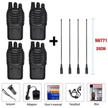 Baofeng 5W BF 888S 아마추어 업무용 생활 무전기 워키토키, 협동사, 4PC 박스 4NA771, 호주 표준