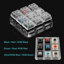 스위치 테스터 체리 MX Kailh Gateron Greetech RGB 박스 블랙 레드 브라운 블루 4 6 8 9 12 키 캡 기계식 키보드, Cherry 9 Key