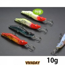 WAS587424쉬림프루어 새우미노우 새우루어 ST 스윙쉬림프 10g, 블루블랙