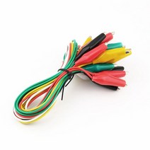 10 Pcs 45mm 색상 악어 클립 전기 DIY 작은 배터리 코드 외장 클램프 더블 테스트 길이:, 01 Dia 40 43mm