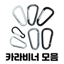 문박스 카라비너 고리 등산 캠핑 연결 스타일러스 강철 잠금 원형, 키링용(4CM)