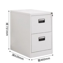사무실 대형 튼튼한 캐비넷 고급 서랍장 서류철 보관함, A-화이트화이트2단