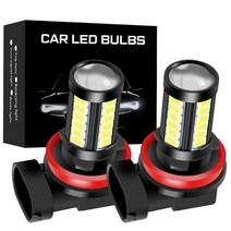 2Pcs H11 H8 9006 HB4 9005 PSX24W H16EU 5730 LED 자동 안개 램프 차 반대로 전구 6000K 백색 파란 황색, 03 H11, 03 RED