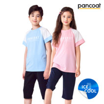 팬콧 팬콧 2color 아동 주니어 트레이닝 소프트 배색 반팔셋업 PMU-1109