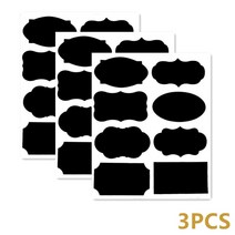 3/5/10Pcs 벽 스티커 칠판 부엌 항아리에 대 한 흰색 액체 분필 펜 편리한 이동식 마크 펜 편지지, 10 C Black Sticker 3PC