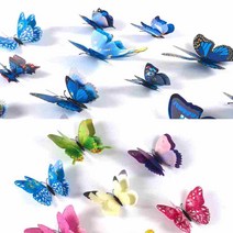 3D 입체 나비 스티커 인테리어 곤충날개 어린이집 헹사장 벽지꾸미기, 핑크