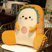 DFMEI 사무실 시트 쿠션 허리 쿠션 롱 시트 쿠션 허리 쿠션 등받이 쿠션 의자 허리 보호대 소파 쿠션, 중간 높이 허리 베개 50*50cm, 딸기